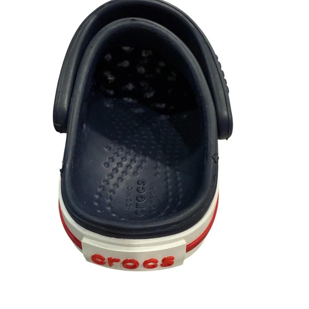 Crocs Crocband Clog T Toddler Size C4 Navy Blue Red White‎ 207005-485